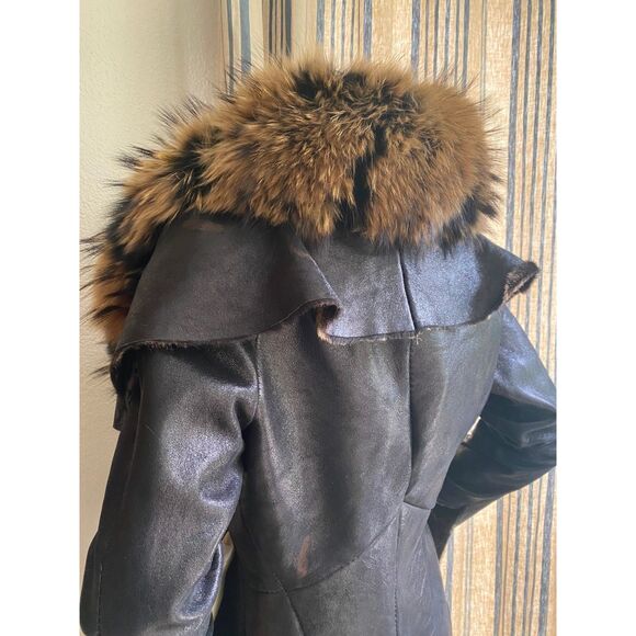 EUC Roberto Cavalli Reversible Fur Leather Jacket Coat M - Picture 12 of 14